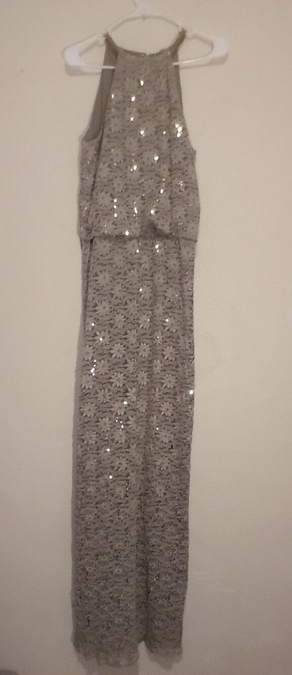 R&M Richards Sparkly Gold Dress